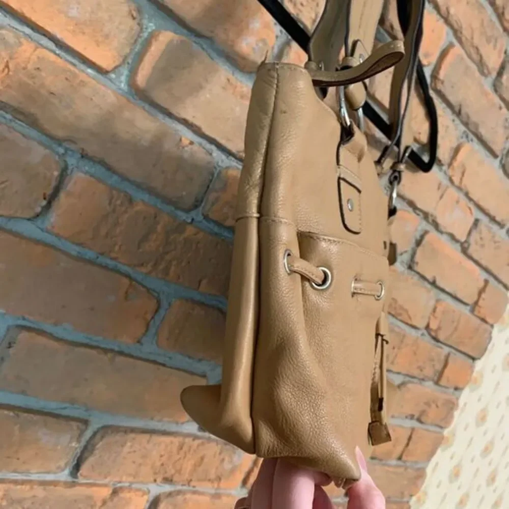Wilsons‎ Leather Women's Pebbled Leather Satchel Purse Bag Light Brown Medium